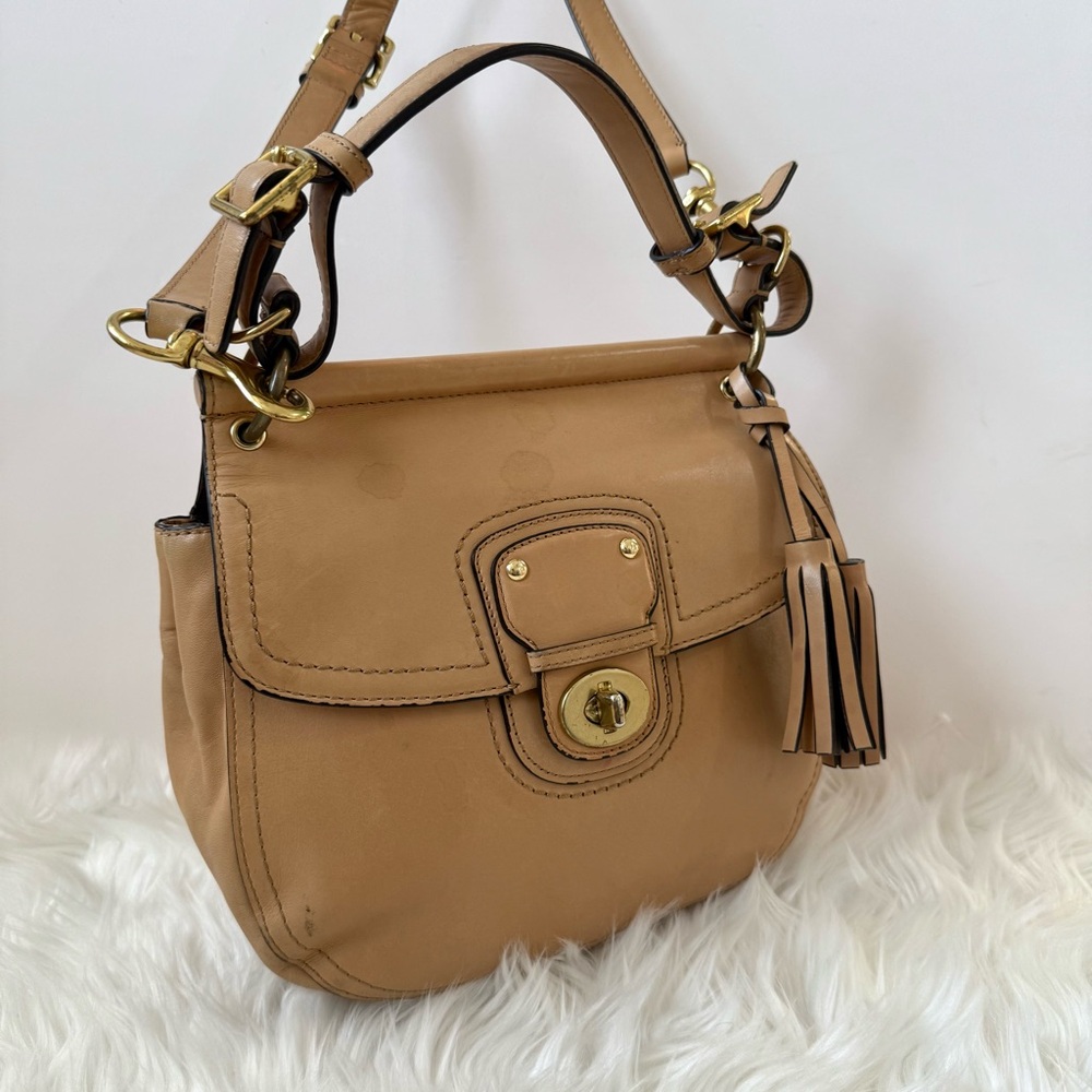 Coach Legacy Willis Tan Leather Crossbody Bag
